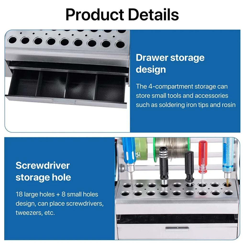Tool Cabinet Multifunctional Desktop Organizer Screwdriver Parts Rack Case
