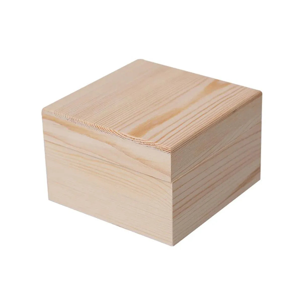 10pcs Wooden Gift Box for Jewelry Packaging Crafts Wedding Birthday Gift Storage - 12cm x 12cm x 8cm