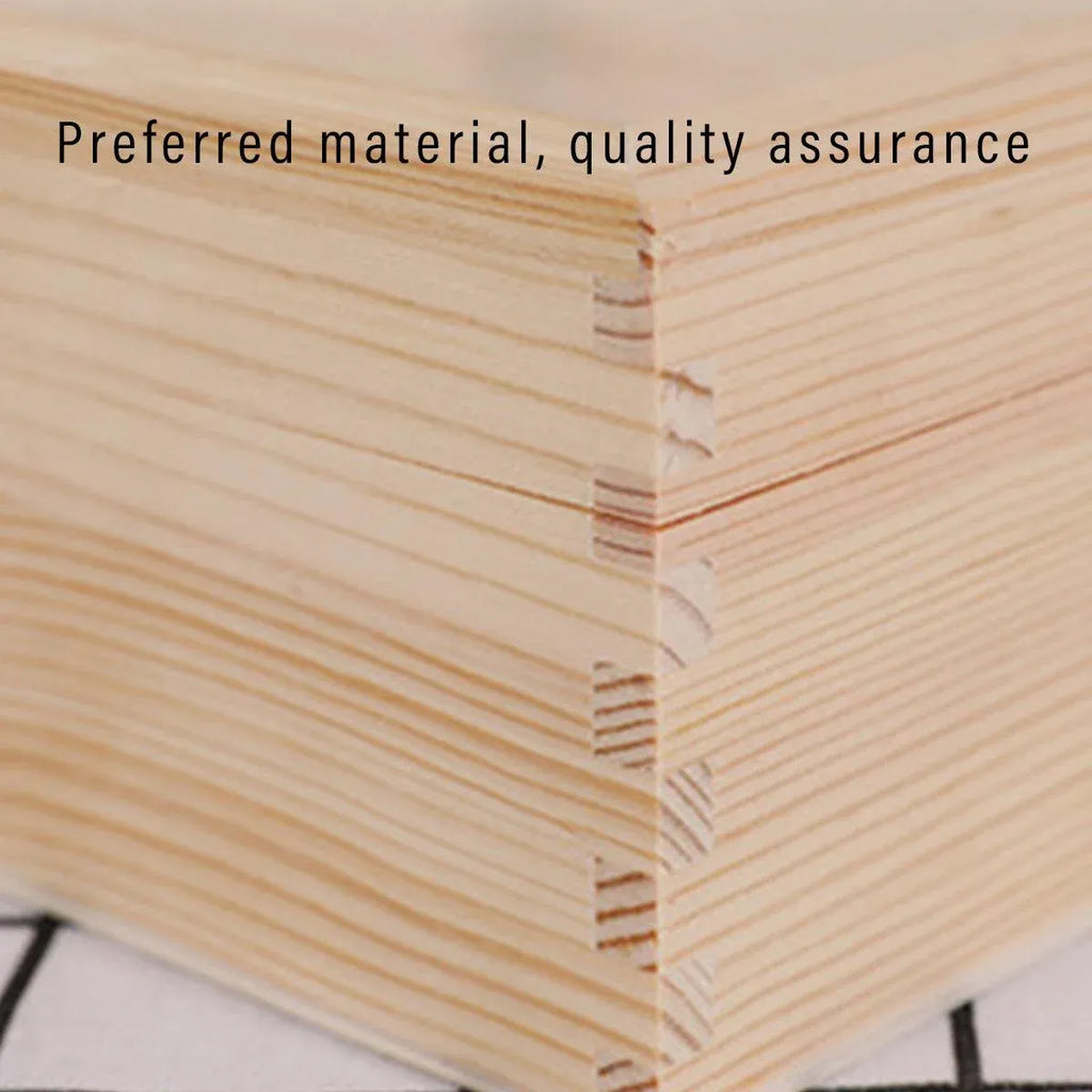 10pcs Wooden Gift Box for Jewelry Packaging Crafts Wedding Birthday Gift Storage - 12cm x 12cm x 8cm