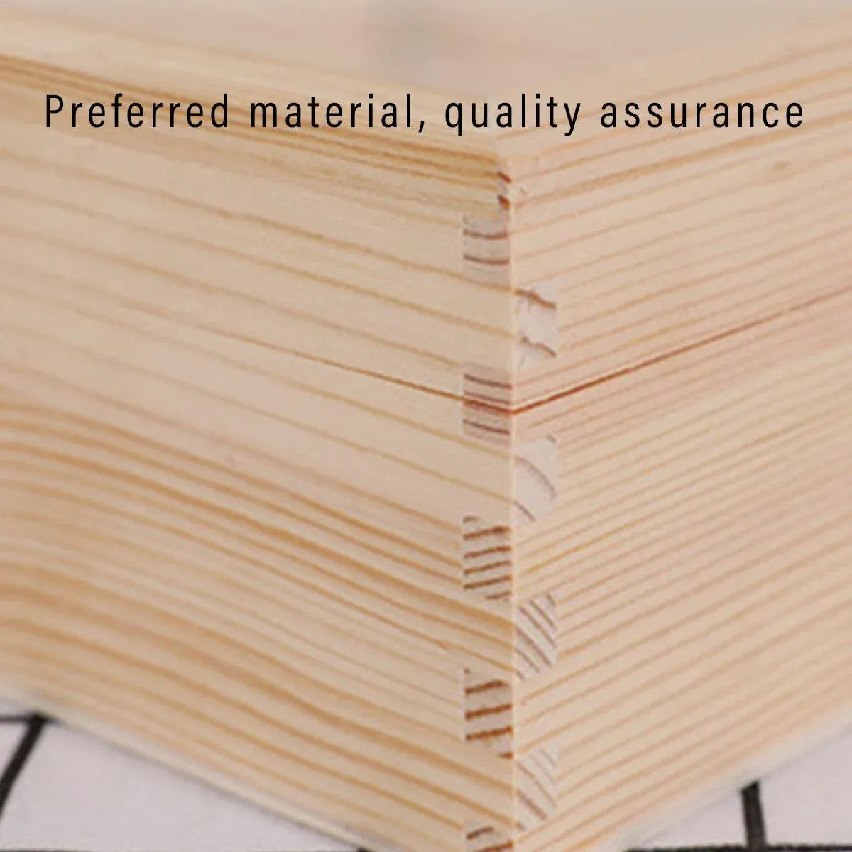 10pcs Wooden Gift Box for Jewelry Packaging Crafts Wedding Birthday Gift Storage - 12cm x 12cm x 8cm