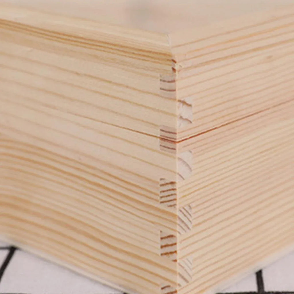 10pcs Wooden Gift Box for Jewelry Packaging Crafts Wedding Birthday Gift Storage - 12cm x 12cm x 8cm