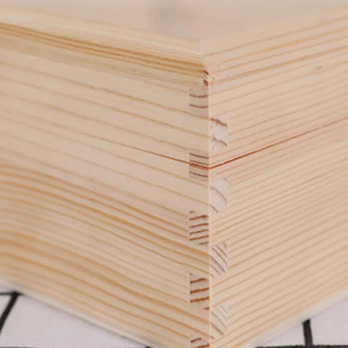 10pcs Wooden Gift Box for Jewelry Packaging Crafts Wedding Birthday Gift Storage - 12cm x 12cm x 8cm