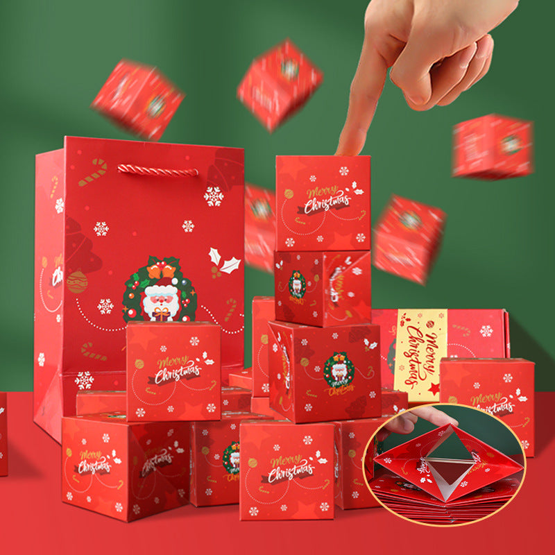 Blue Pop-Up Jumping Gift Box Set (20 Bouncing Boxes) - Christmas / Valentine's Day Creative Surprise Gift Kit for Cash & Tiny Gift